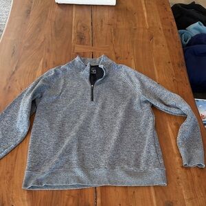 Nike Men's Heather Gray Quarter-Zip Pullover Sweater